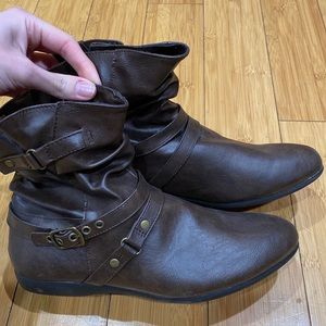 Brand New Brown Booties Size 10